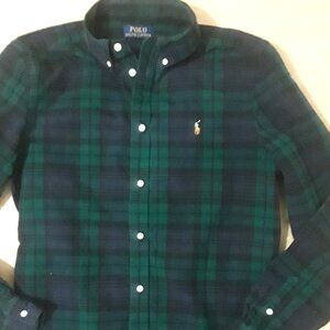 Ralph Lauren blackwatch plaid polo pony logo shirt